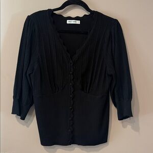 Grace Karin Elegant Black 3/4 Sleeved Sweater